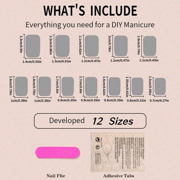 24 Pieces of Gray Leopard Print Spliced Wearable Nail for Autumn and Winter, High-end Nail Art, Fake Nail, Short Square Wearable Nail Piece